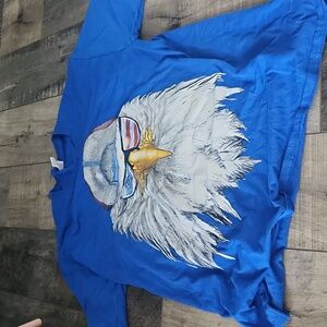 A mens 4th of July hawk shirt